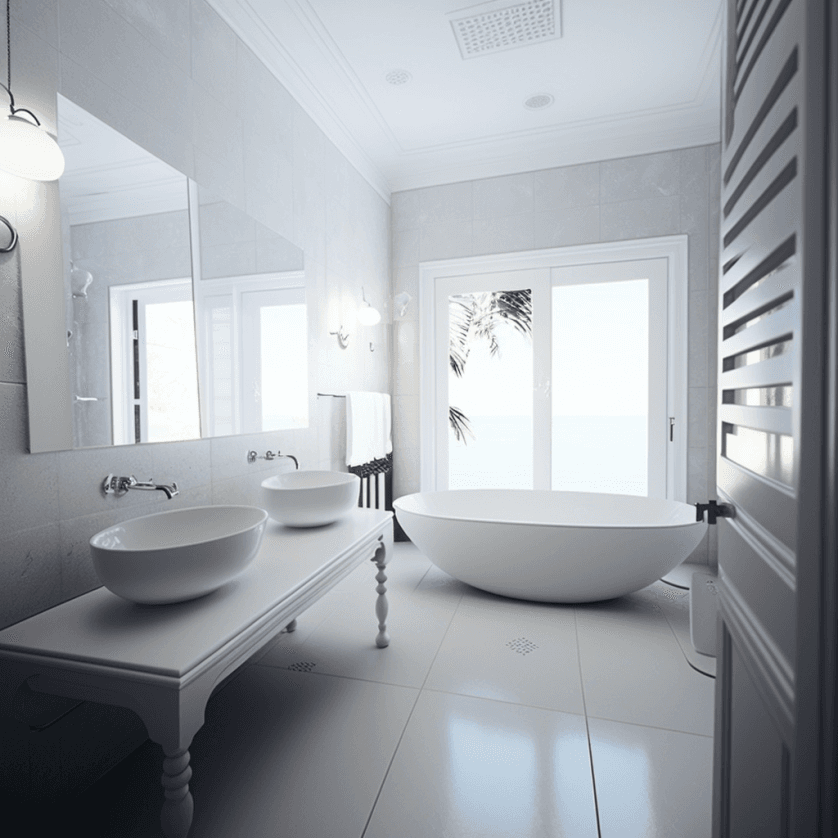 White Bathroom Pristine Photo